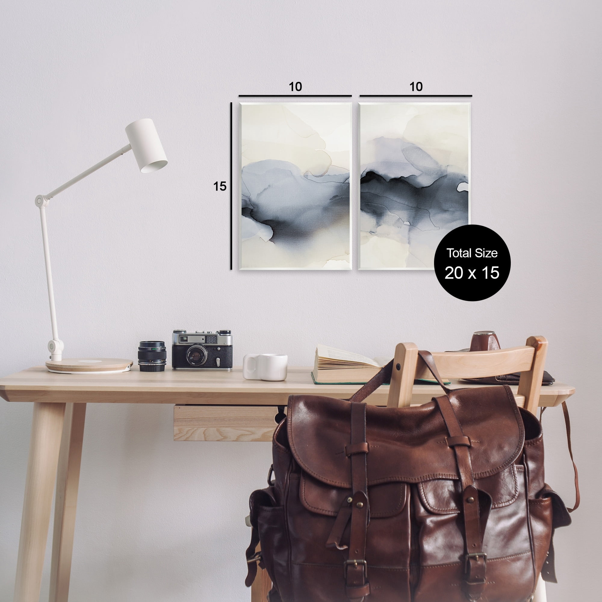 Stupell Industries Mysterious Abstract Painting Obscure Watercolor Detail Painting Unframed Art Print Wall Art, Set of 2, Design by Kippi Leonard