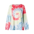 thumbnail image 2 of MintLimit Women's Tie Dye Print Long Sleeve Sweatshirt Crew Neck Casual Loose Pullover Tops, 2 of 3
