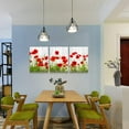 thumbnail image 5 of Canvas Wall Art for living room bathroom Wall Decor for bedroom kitchen artwork Canvas Prints green plant red flowers painting 12" x 16" 3 Pieces Modern framed office Home decorations family picture, 5 of 6