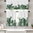 thumbnail image 1 of 36 Inch Kitchen Curtains Desert Plant Boho Window Curtains and Valances Set of 3, Summer Cactus Flower Short Tier Curtain for Kitchen,Vintage Small Kitchen Decor, 1 of 5
