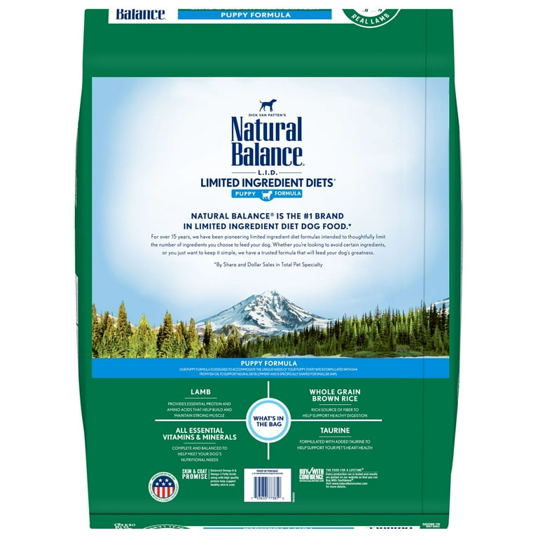 Natural balance lamb store and rice puppy