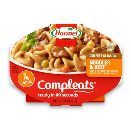 (6 pack) Hormel Compleats Noodles & Beef, 7.5
