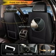 thumbnail image 2 of LAONNVIR Car Seat Covers Full Set Fit for Ford Ranger 2019-2024 Waterproof Breathable Leather Seat Protector with Airbag Compatible Automotive 5 Seat Cushions Cover (Black+Grey), 2 of 5