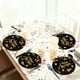 thumbnail image 5 of 20 platos de papel ovalados para Año Nuevo | Vajilla desechable para fiestas en negro y dorado | 2 tamaños para postres y pasteles | Artículos para celebraciones navideñas, 5 of 5