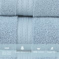 thumbnail image 3 of Home Weavers Elegance Essentials 550GSM 100% Cotton Zero Twist Super Absorbent Bath Towel (Set of 2) - 27"x54", Blue, 3 of 5
