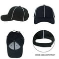 thumbnail image 3 of Toptie Sporting Goods Official Referee Hat Black with White Stripe, Adjustable Black Ball Cap-Black White Striped, 3 of 9