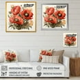 thumbnail image 4 of Designart "Serene Meadows of Red Poppies III" Floral Wall Art - Traditional Red Poppy Entryway Wall Art Print, 4 of 6