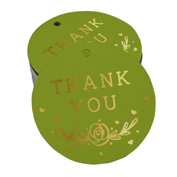 Inkdotpot Thank You Bridal Shower-Baby Shower-Retirement-Wedding-Birthday Bottle Tag Real Gold Foil Favor Hang Tags Pack Of 50