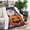 Orange, Black, White, variant on Halloween Ghost Parade Vintage Novelty Snuggly Decorative Throw Blanket, 30 x 40 in (80 x 100 cm), Flannel Fleece for Sofa, Bed & Home Decor