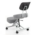 thumbnail image 6 of Furniture of America Popalo Metal Kneeling Chair with Wheels in Light Gray, 6 of 14