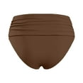 thumbnail image 5 of MNCEKFOD Swim Bottoms for Women Floral High Waist Ruched Belly Control Bikini Swim Shorts Comfortable And Stylish Swimsuit Bathing Suit Bottoms Brown L, 5 of 6