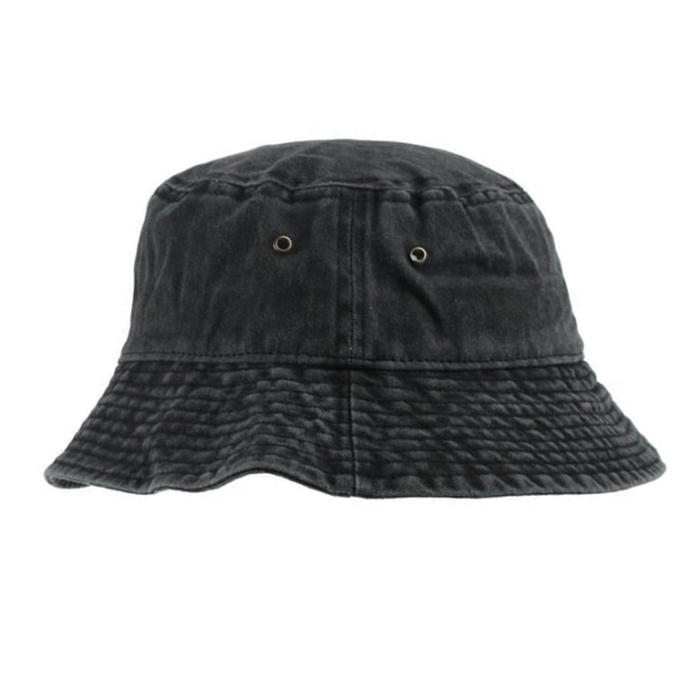 Bucket Cap Vintage Foldable Washed Denim Men Women Hip Hop  display picture 1