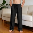 thumbnail image 6 of HAOTAGS Boys Cargo Pants Size 10-12,Drawstring Casual Summer with Multiple Pockets Summer Pants Black, 6 of 9