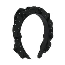 Unique Bargains 1 Pc Cute Pearl Gypsophila Headbands for Women Black