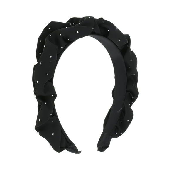 Unique Bargains 1 Pc Cute Pearl Gypsophila Headbands for Women Black