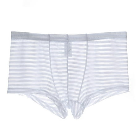 

HEVIRGO Men Underpants Sweat Absorbing Sweat-wicking Transparent Men Clothing Nylon Men s Underwear Boxers Daily Wear