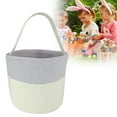 thumbnail image 2 of Handheld Striped Basket Cute Bunny Easter Basket with Handles for Eggs Candy Small Empty Basket with Decorative Pattern Perfect for Easter Egg Hunt Gift Favor Home Kitchen Table Spring Decoration, 2 of 8