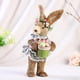 thumbnail image 2 of Figura Decorativa de Conejo de Pascua de Paja, Ideal para Manualidades, Accesorios Fotográficos Y Decoración de Mesa para Fiestas en Interiores., 2 of 9