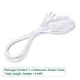 thumbnail image 2 of Cable de extensión de alimentación para tubo LED T5 T8 con interruptor de 3 pines y longitud de 3 metros en blanco, 2 of 5