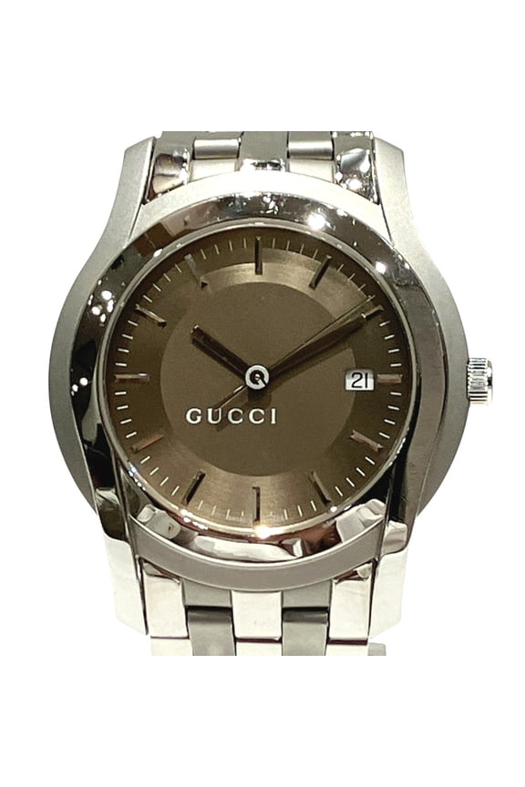 Pre-Owned Gucci GUCCI watch, total weight 99.0g, stainless steel, quartz movement, champagne...