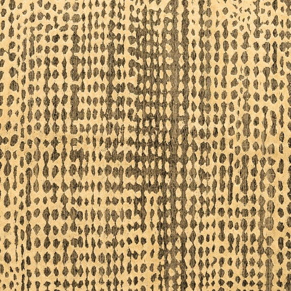 Ahgly Company Indoor Square Solid Brown Modern Area Rugs, 3' Square