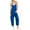 Blue, variant on TIANZEN Solid Color Casual Pocket Strap Jumpsuit Pantsuits With Pantsuits Long Sleeve Rompers One Shoulder Jumpsuit for Women Junior Body Suit