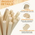thumbnail image 3 of Uxcell Wooden Dowel Rod, Wood Dowels Unfinished Round Wood Sticks Hardwood Sticks for DIY Craft 3/4 x 12 Inch, 3 of 7