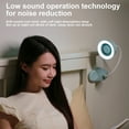 thumbnail image 5 of Portable Clip on Fan, Small Desk Fan with Led Ring Light, 360°Rotation Adjustable Fans for Bed Headboard, Rechargeable Flexible Neck Desktop Fan for Office, Bedroom, Kitchen, Office, 5 of 7