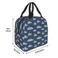 thumbnail image 2 of KLL Submarine With Periscope Print Insulated Lunch Bag Women, Reusable Cute Tote Lunch Box for Adult & Men, Leakproof Cooler Lunch Bags for Work Office Travel Picnic, 2 of 5