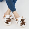 thumbnail image 6 of Ecetana Fuzzy Slippers for Women Cute Cow House Slippers Non-Slip Home Shoes with Memory Foam, 6 of 7