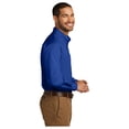 thumbnail image 3 of Port Authority Men's Long Sleeve Carefree Poplin Classic Fit Shirt True Royal Small, 3 of 4