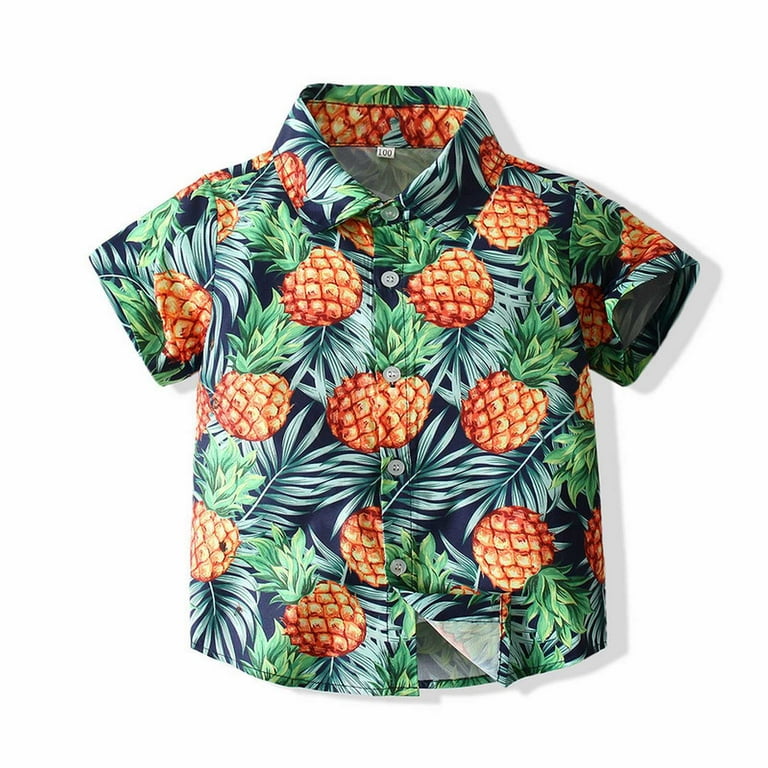 Shiningupup 2024 Baby Summer Clothing Toddler Kids Baby Boy Pineapple  Clothes Sets Short Sleeve Shirt Tops Shorts Pants formal Outfits Gifts for