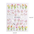 thumbnail image 3 of Fridja 1 Pack Flower Nail Decals Pink White Cute Flower C Nail Slider Glamour Manicure Decal Decoration, 3 of 9