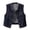 Navy, variant on Women’s Round Neck Waistcoat Sleeveless Denim Vest, Full Button Front Functional Side Pockets Slim Casual Summer Daily Street Bottom Navy M