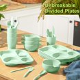 thumbnail image 7 of XD3-24 Pcs Wheat Straw Dinnerware Cutlery Set Including Divided Plates Microwave Dishwasher Safe Bowl Unbreakable Tableware Straw Cutlery Spoon Knife Fork*3, 7 of 7