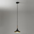 thumbnail image 3 of Lodi Pendant Light Small Matte Black Walnut, 3 of 12