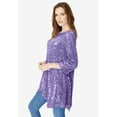 thumbnail image 3 of Roaman's Women's Plus Size Handkerchief Hem Sequin Tunic, 3 of 6
