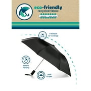 Totes Recycled Canopy Auto Open Rain Umbrella Red