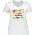 thumbnail image 3 of Inktastic Happy 1st Day of School Women's Plus Size T-Shirt, 3 of 5