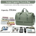 thumbnail image 2 of SYCNB Large Travel Duffel Bag, Weekender Overnight Bag for Women, Gym Tote Bag with Shoe Compartment, Carry-On Weekend Bag for Women with Wet Pocket for Travel Business, Green, 2 of 7