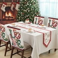 thumbnail image 4 of Christmas Chair Covers Set of 4 Red Green LOVE Snowman Xmas Floral Red Plaid Linen Chair Back Covers Stretch Removable Washable Slipcovers Protector for Dining Room Kitchen Party Decor, 4 of 5