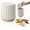 White, variant on FXMLRLK Desktop Mini Cute Trash Can with Lid, Space Saving PP Plastic Cylindrical Tiny Garbage Can, Size:5.91" x 4.92", White