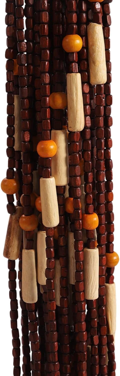 90x208cm 31 Line Retro Wooden Bead Curtain Blinds Door Curtain for Porch Bedroom Living Room Bathroom Curtain Front Door Decor Curtains Home Decor