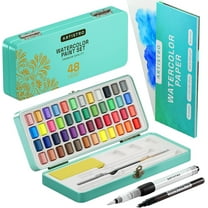 Artistro Watercolor Portable Paint Set in Travel Box For Kids and Adults, 48 Count