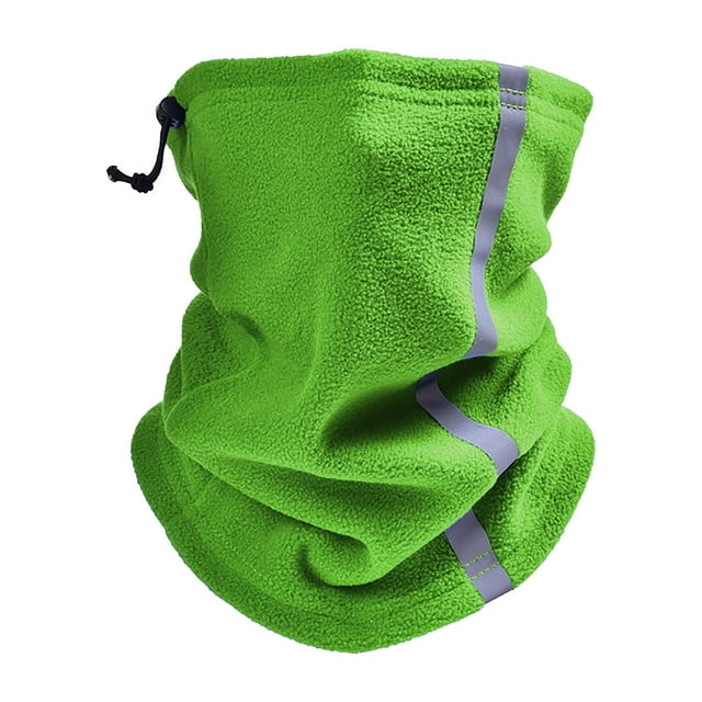 Oliegs Heated Blanket Winter Rocking Fleece Hundred Change Warm Scarf Windproof Warm Cap Outdoor Night Riding Facemask Cold Skiing Reflective Strip Drawstring Half Face Neck Cover Chocolate