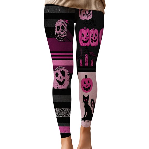 Leggings For women Mummy Skull Print 4-Way Stretch Casual Fashion Tummy Control Leggings