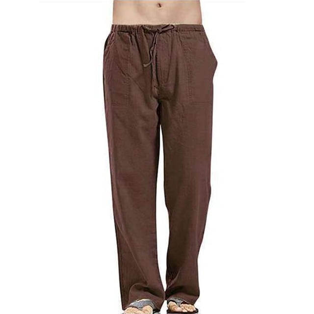 Faithtur Women´s Drawstring Pants, Summer Elastic Waist Solid Color Loose Lounge Pants with Pockets