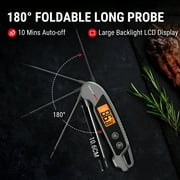 ThermoPro TP603W Digital Meat Thermometer Waterproof Kitchen Food Thermometer with Calibration & Backlight for Oven Oil Fry Candy Thermometer