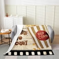 thumbnail image 2 of Movie Theater Plush Throw Blanket, for Girls Boys Popcorn Flannel Fleece Blanket Decorative Vintage Cinema Movie Theater All Season,Bed Blanket Rustic Wooden Popcorn Decor Baby 30"x40", 2 of 6
