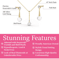 thumbnail image 3 of Cate & Chloe Tatum 18k Yellow Gold Plated Jewelry Set with Pearl and Swarovski Crystals for Women, 3 of 8